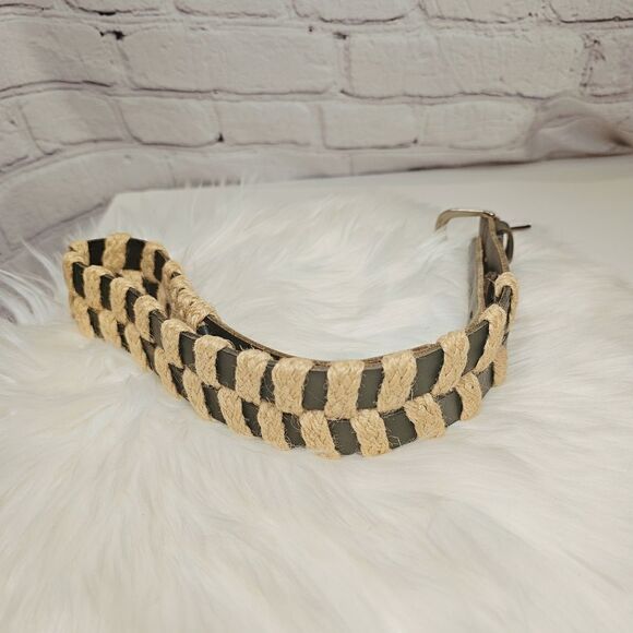 Anthropologie Linea Pelle Summer Grasses Belt Genuine Leather and Jute, Small. main image 9
